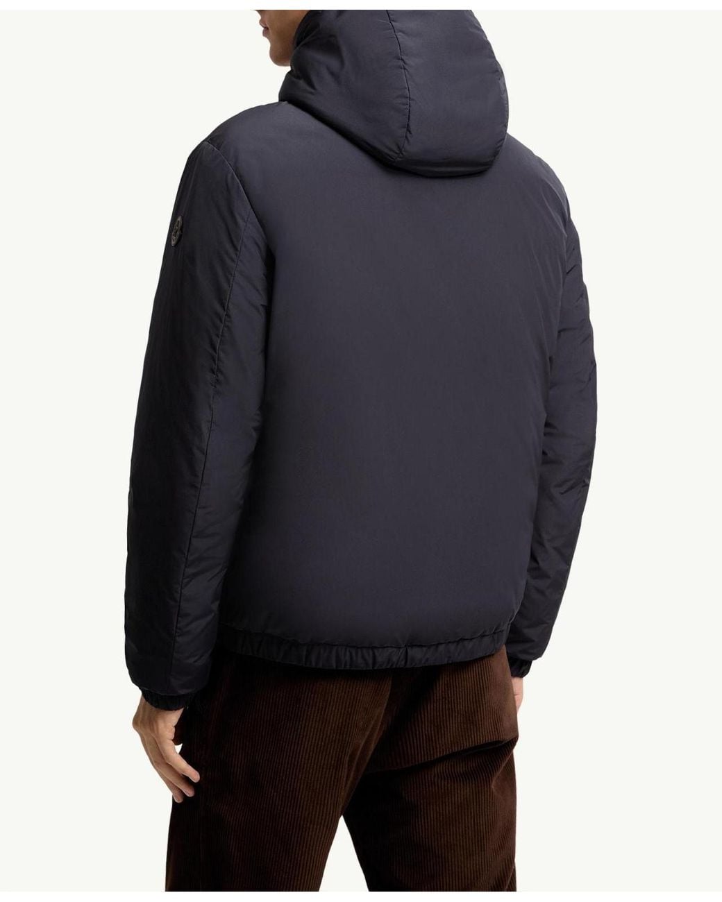 Moncler Blue Zambood Hooded Short Down Jacket for men