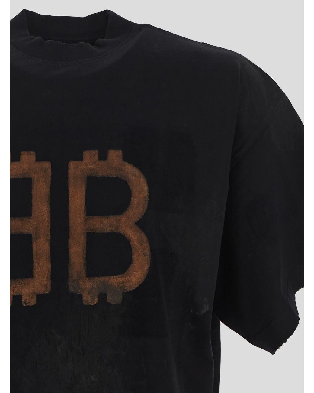 Balenciaga Black T-Shirt Crypto Oversize for men