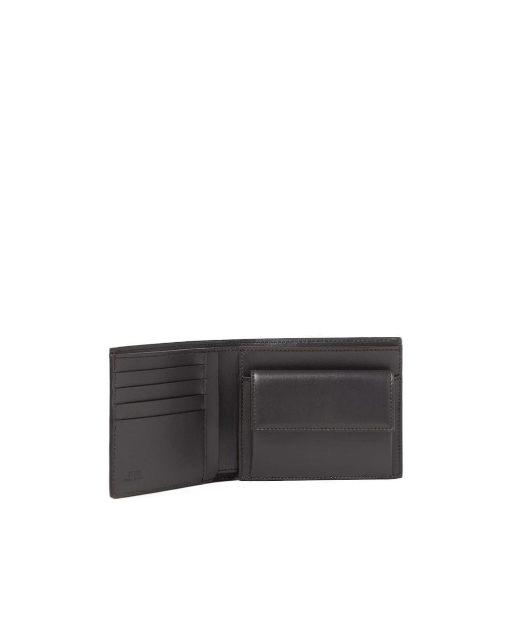 Fendi Black Ff Double Bi-Fold Wallet for men