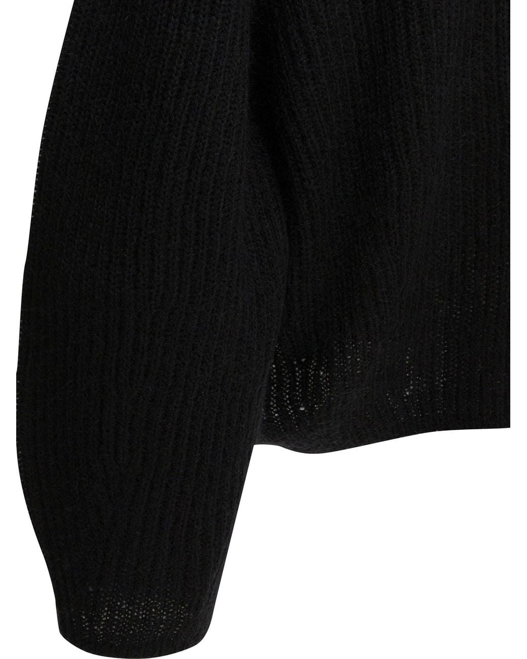 Totême Black Totême Crewneck Ribbed Jumper