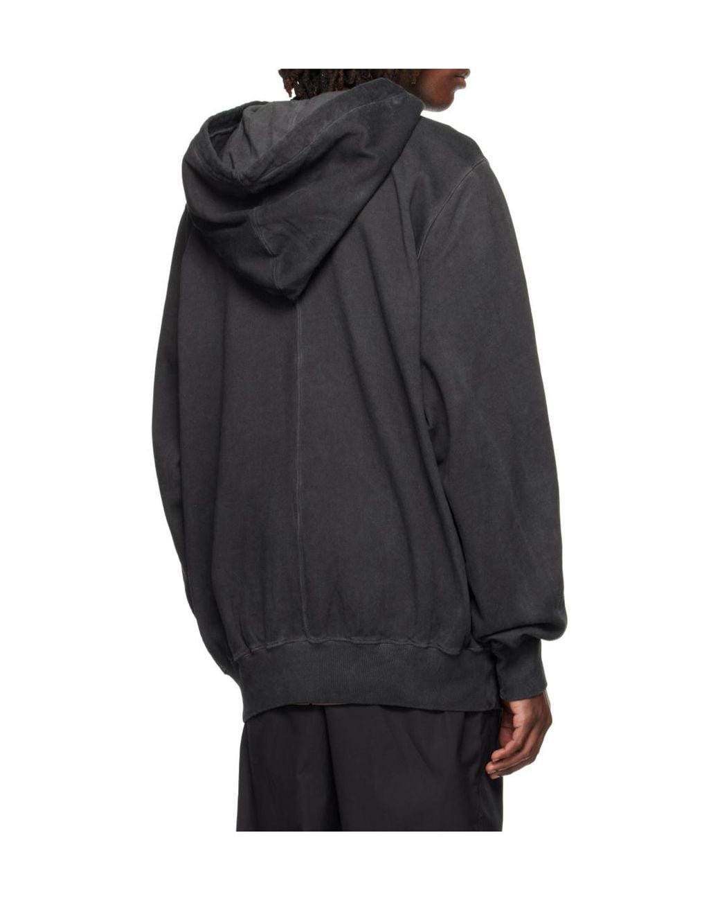 Rick Owens Gray Drawstring Hoodie for men