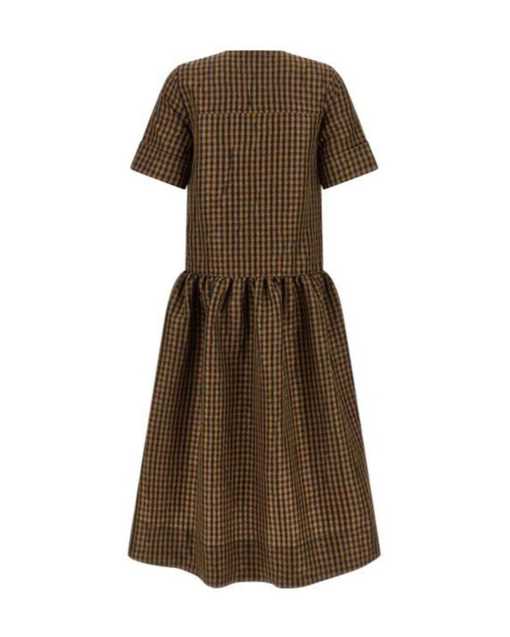 Ganni Brown Midi Dresses