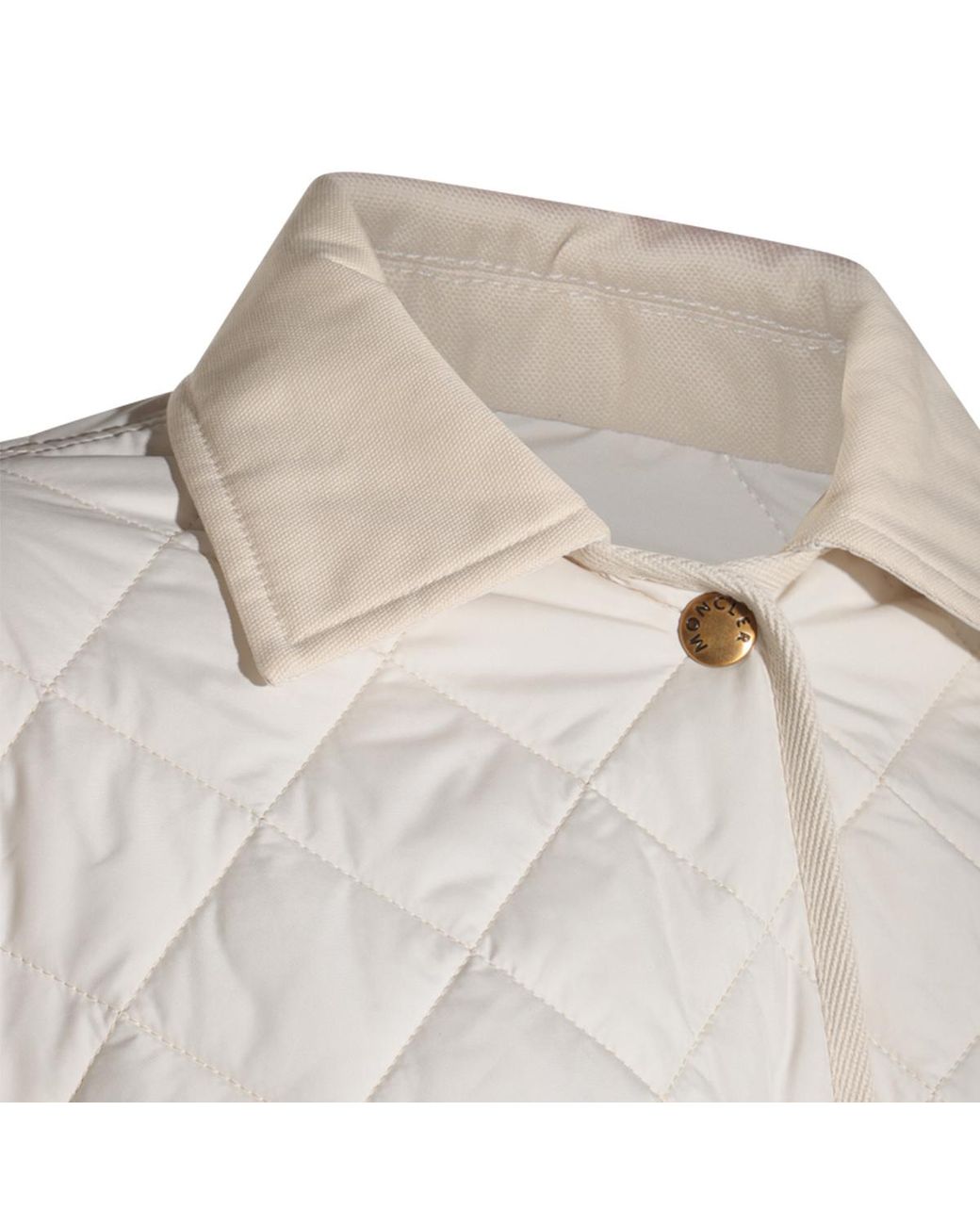 Moncler White Chitre Diamond-Quilted Padded Shirt Jacket