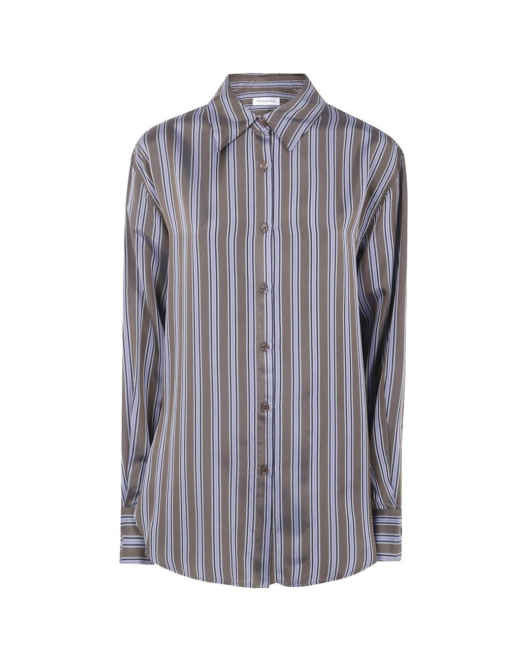 Frankie Shop Purple Striped Shirt