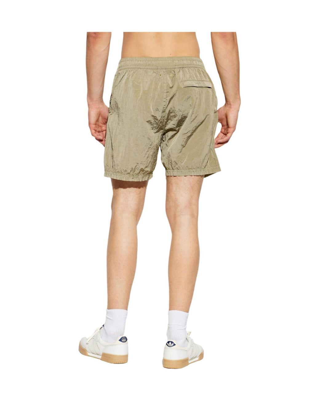 Stone Island Natural Logo Patch Swim Shorts for men