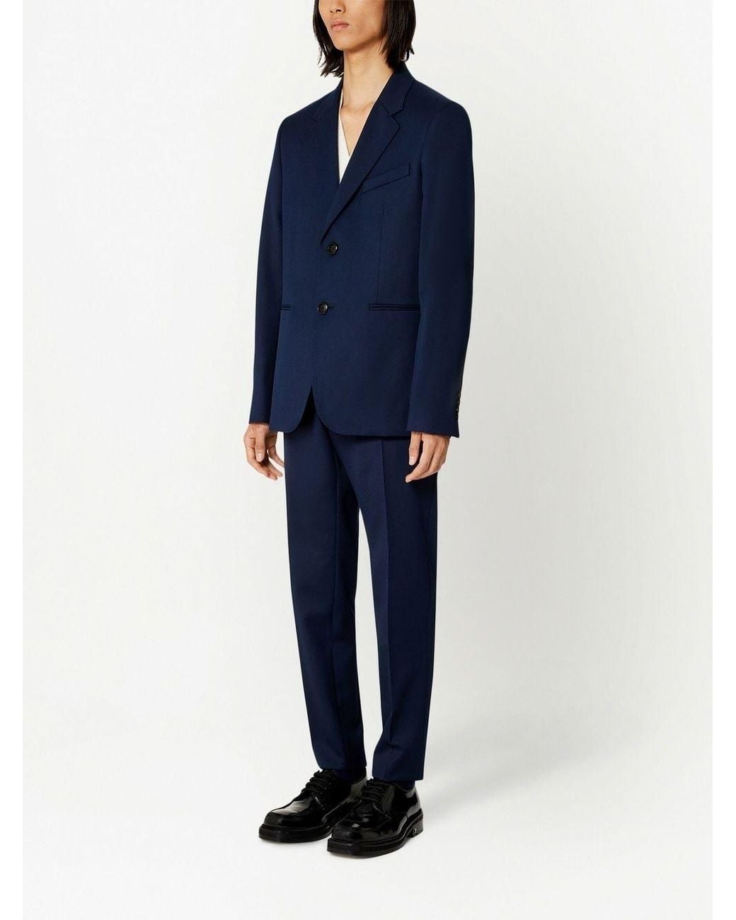 AMI Blue Ami Single-Breasted Tailored Jacket for men