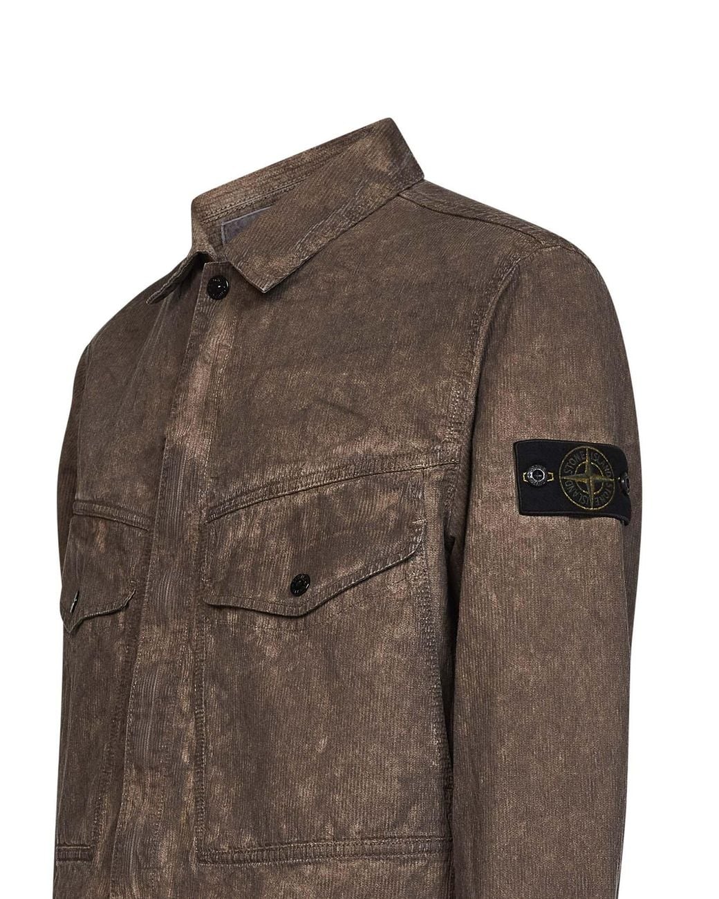 Stone Island Brown Long Sleeved Shirt for men