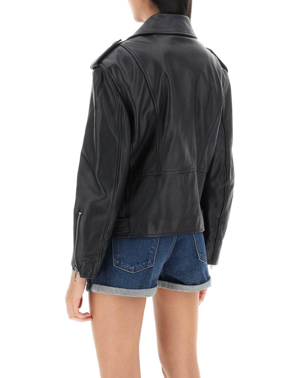 Céline Black Loose Biker Jacket