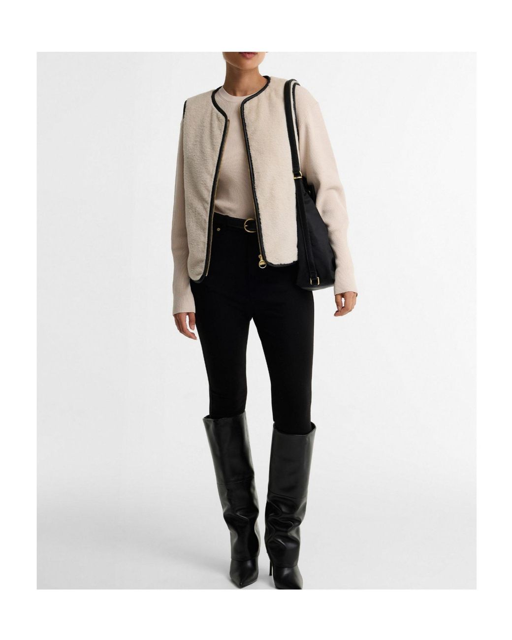 Barbour Natural Sherpa Zip Gilet