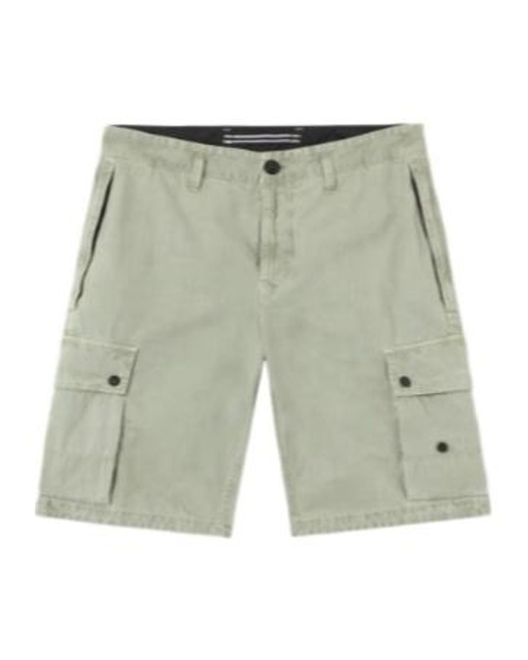 Stone Island Green Compass-Badge Shorts for men