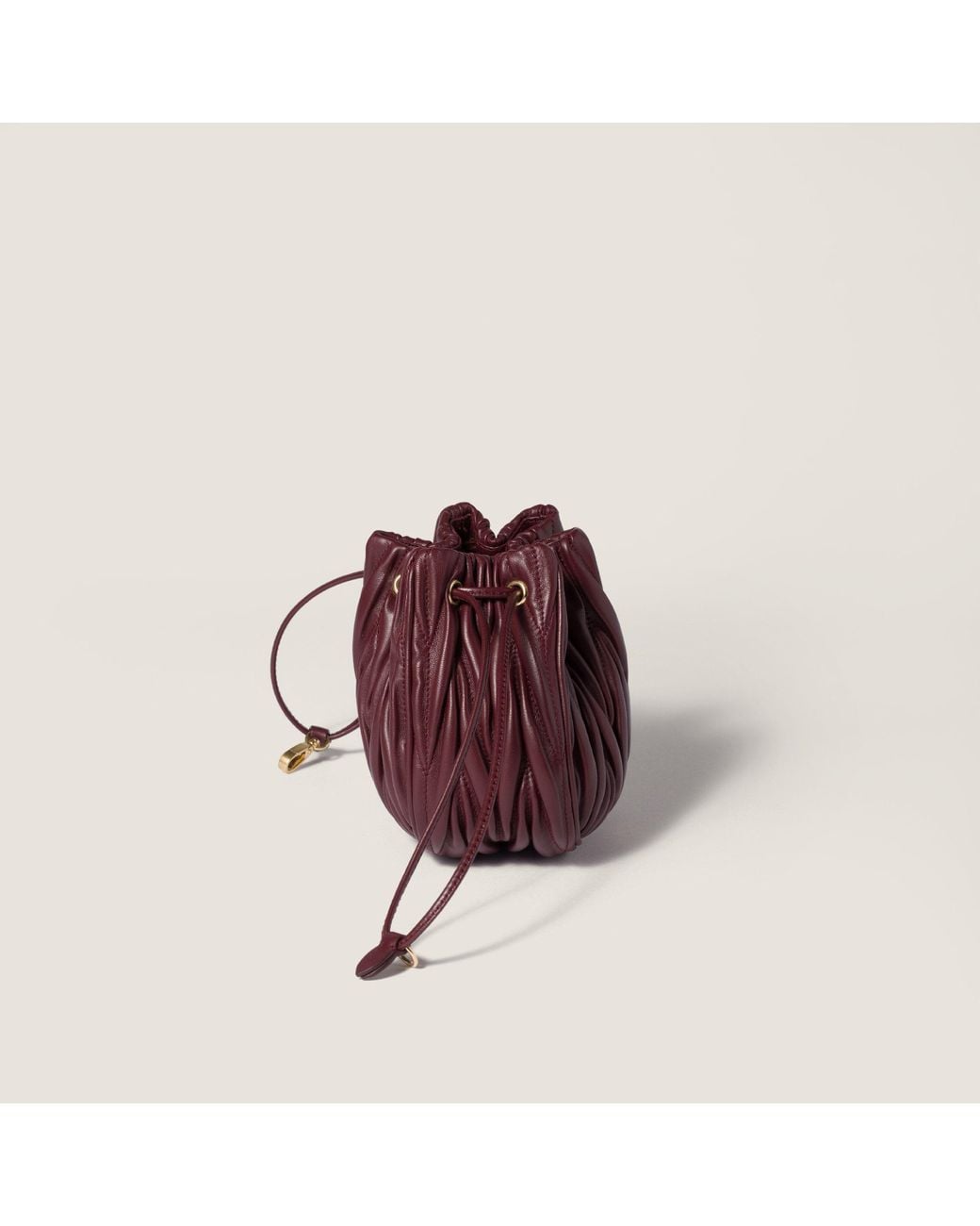 Miu Miu Red Drawstring Clutch