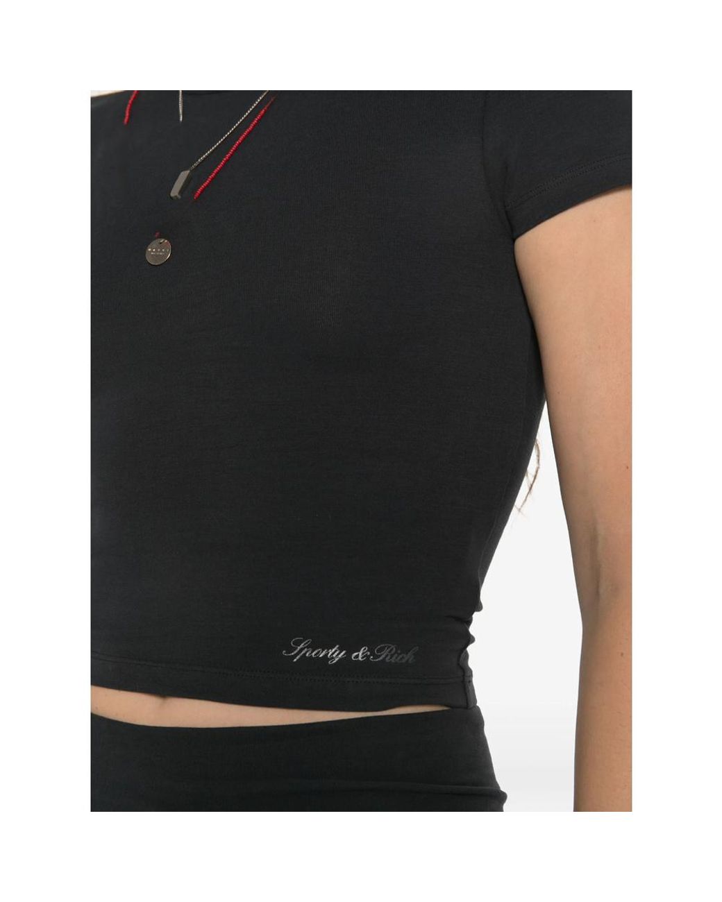 Sporty & Rich Black Short-Sleeved T-Shirt