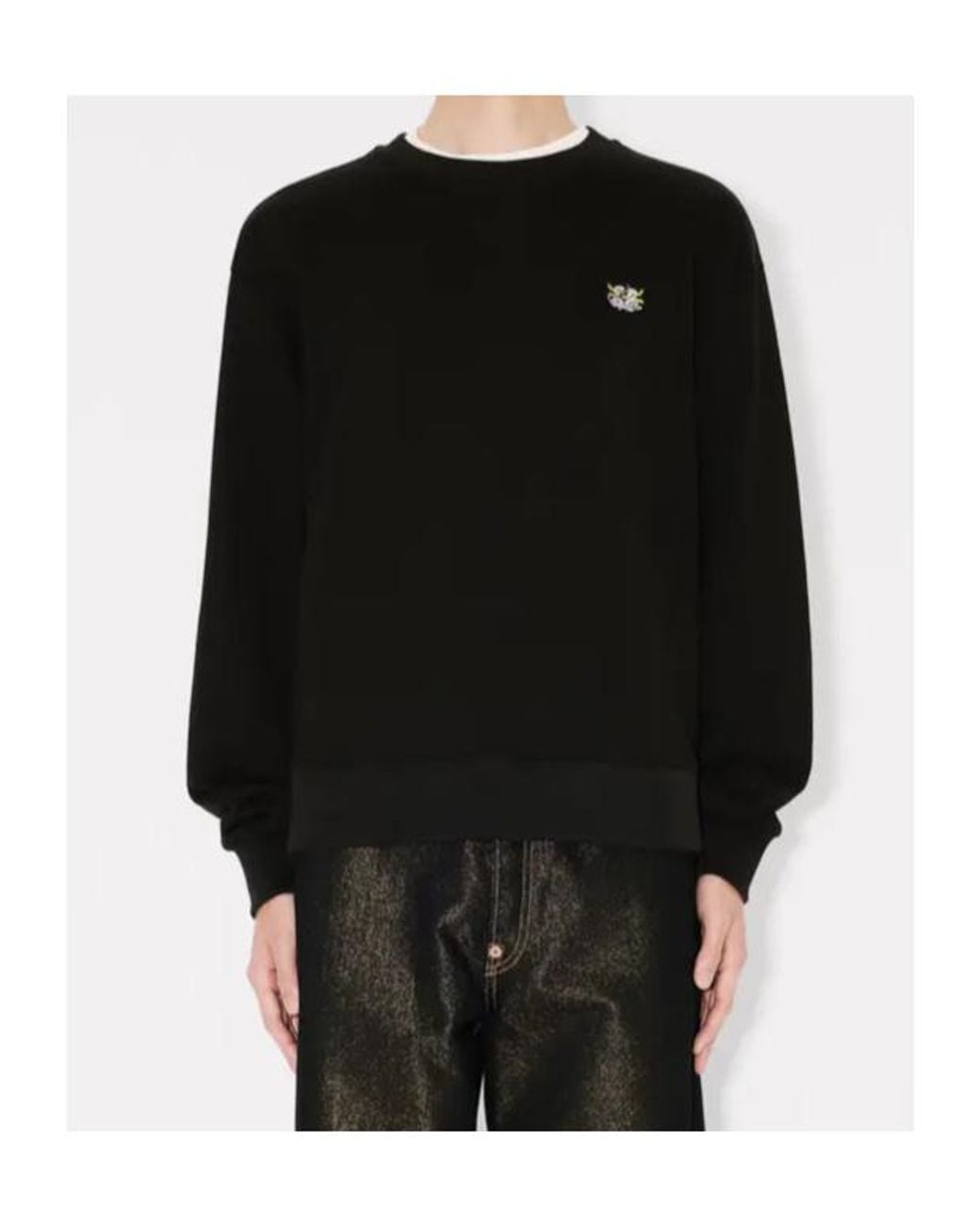 KENZO Black Wild Tiger Embroidered Crewneck Sweatshirt for men