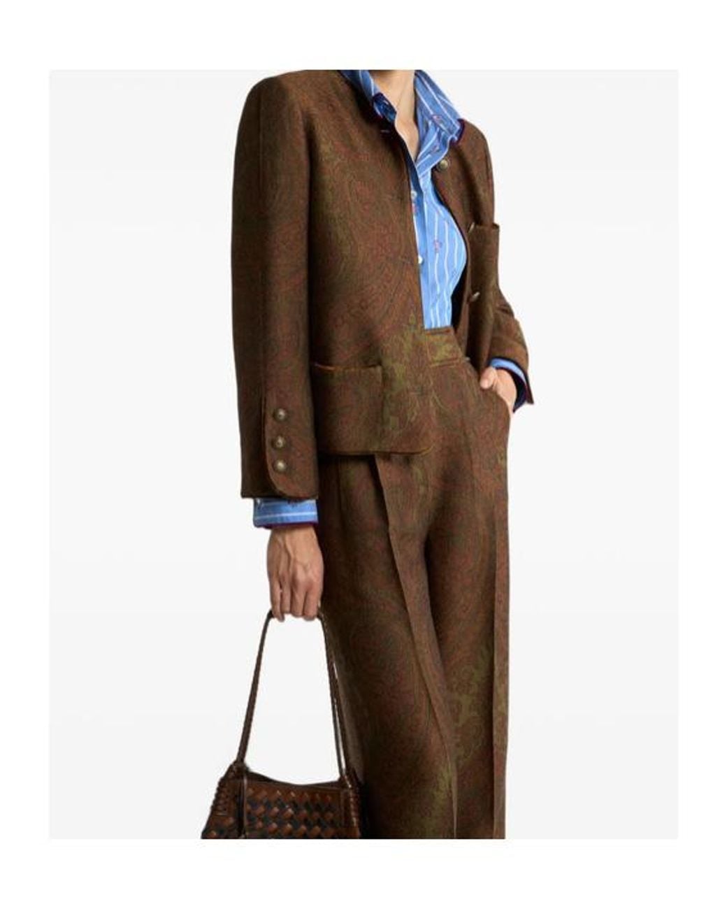 Etro Brown Long-Sleeve Blazer