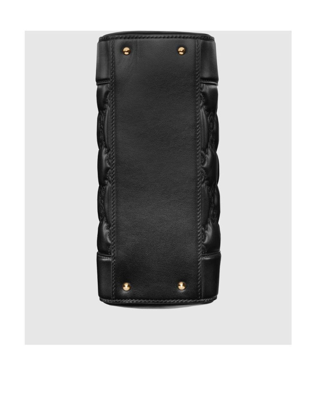 Gucci Black Matelassé Mini Top Handle Bag