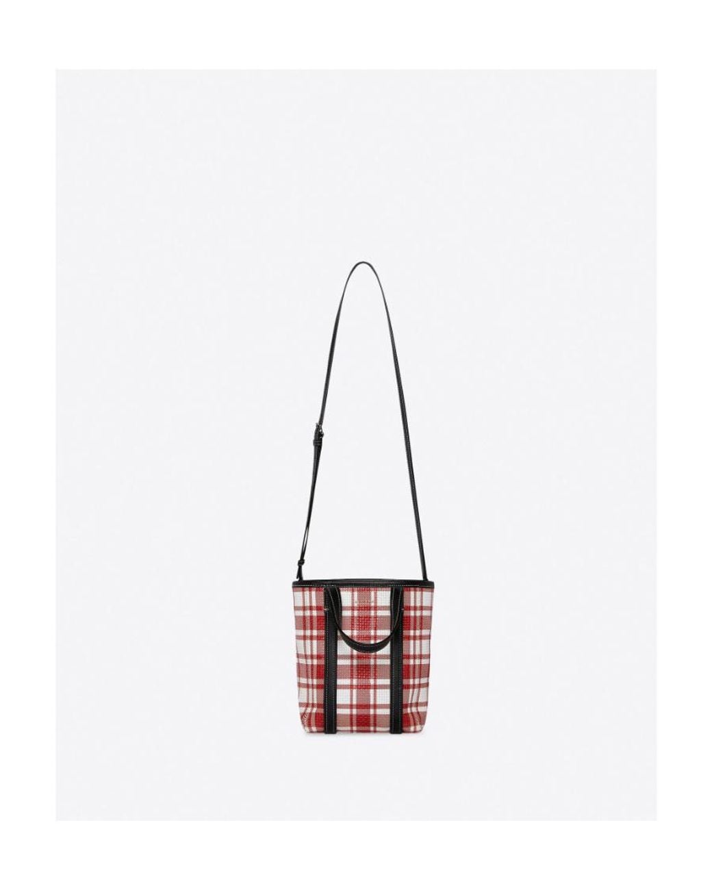 Balenciaga Red Barbes North-South Small Tote Bag