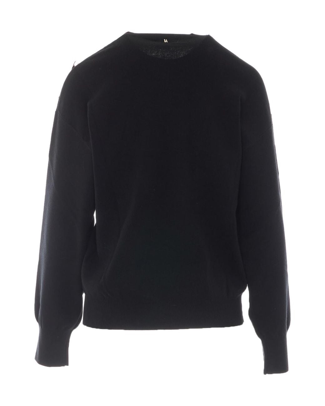 Liu Jo Black Button-Detail Knitted Sweater