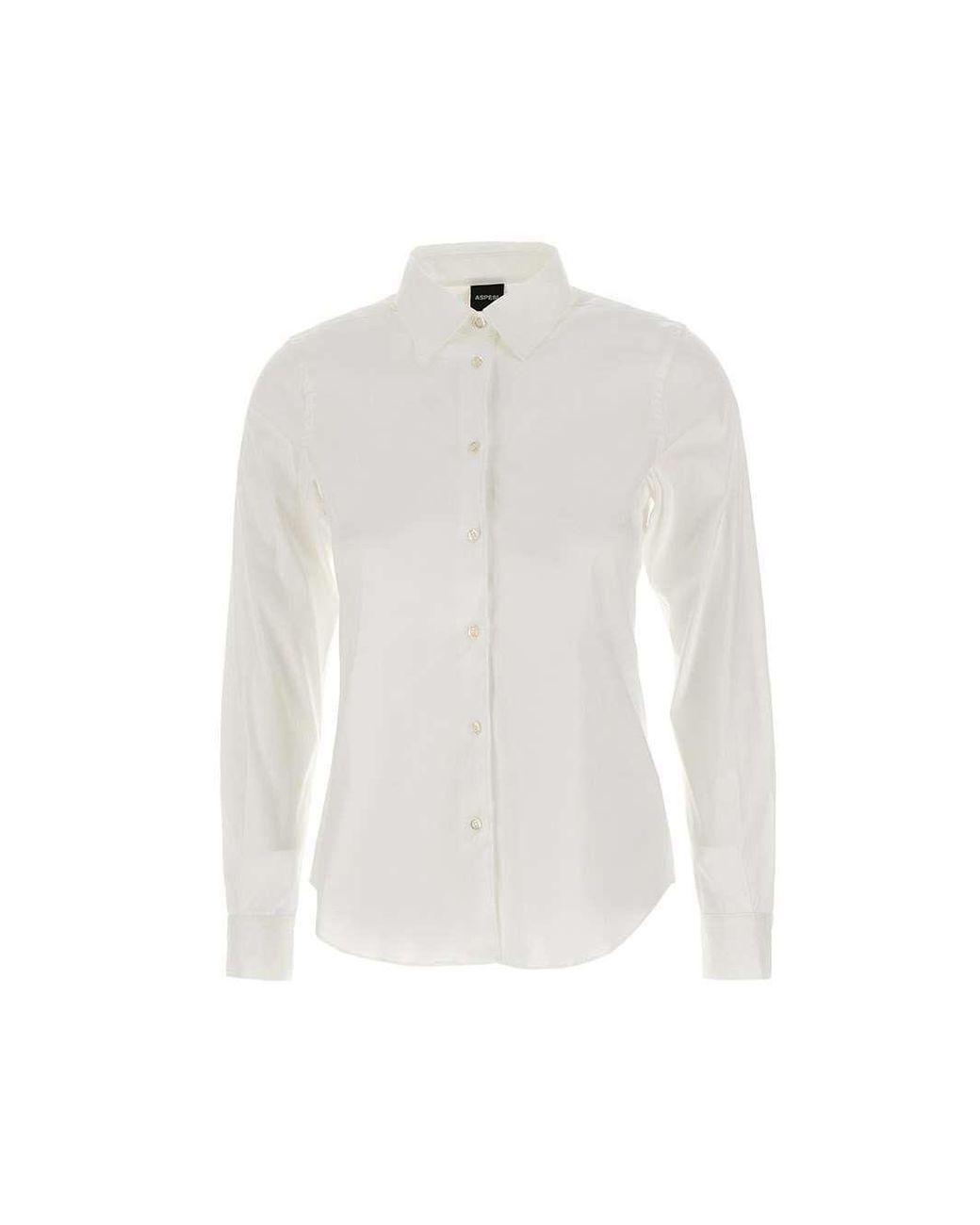 Aspesi White Buttoned Long-Sleeved Shirt