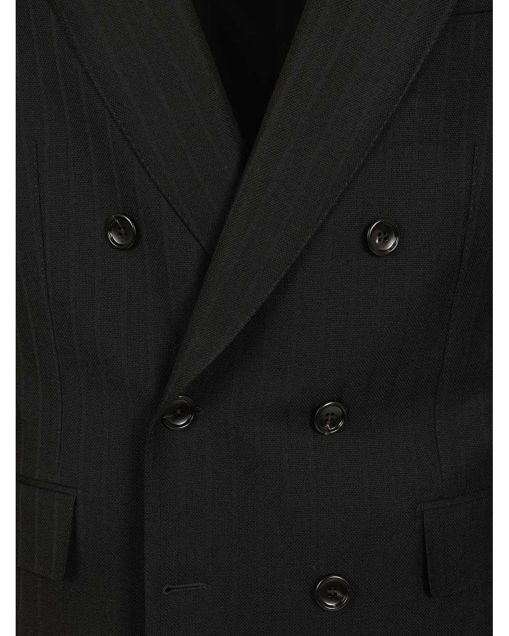 Tom Ford Black Satin Striped Blazer for men