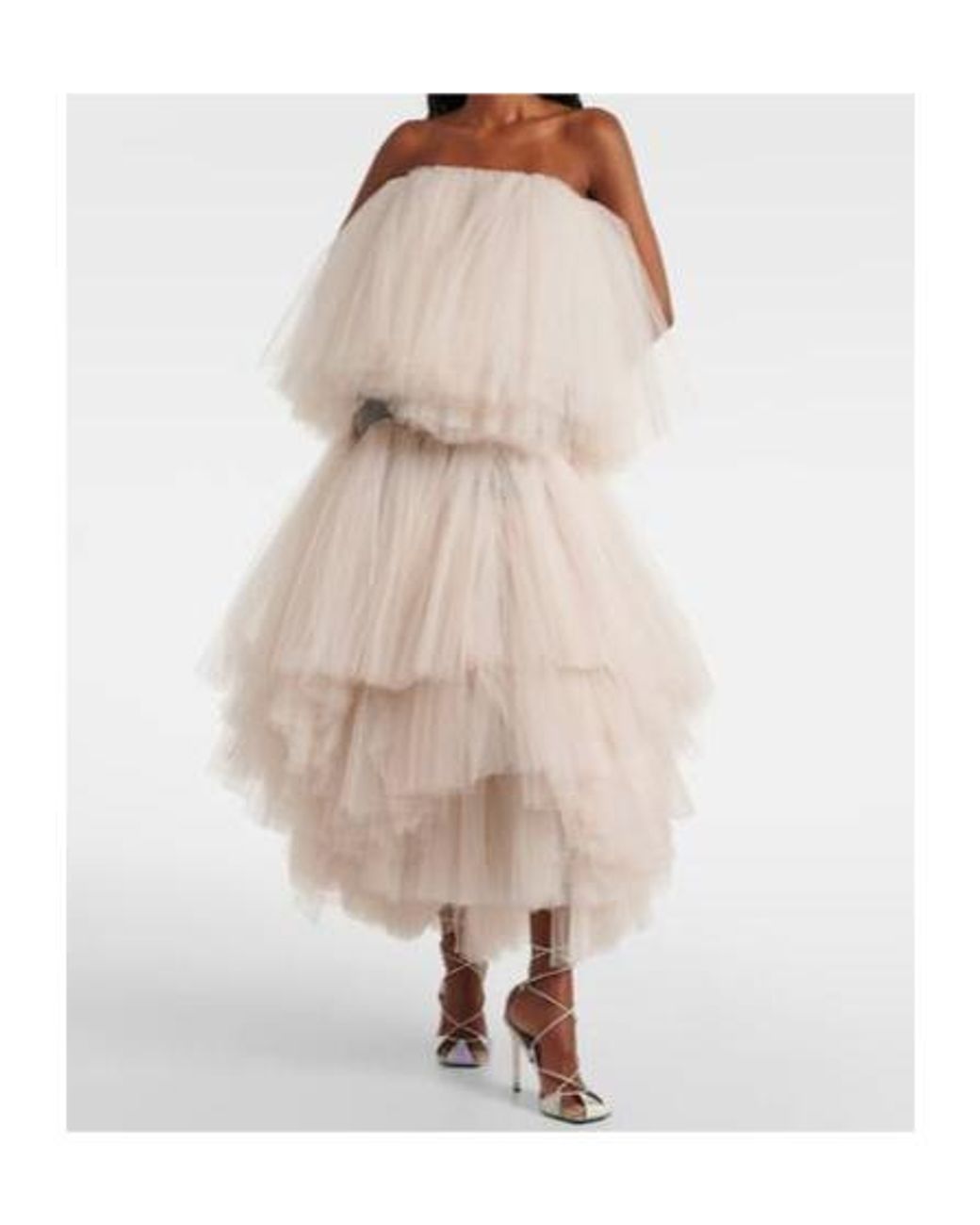 Maticevski Natural Tulle Top