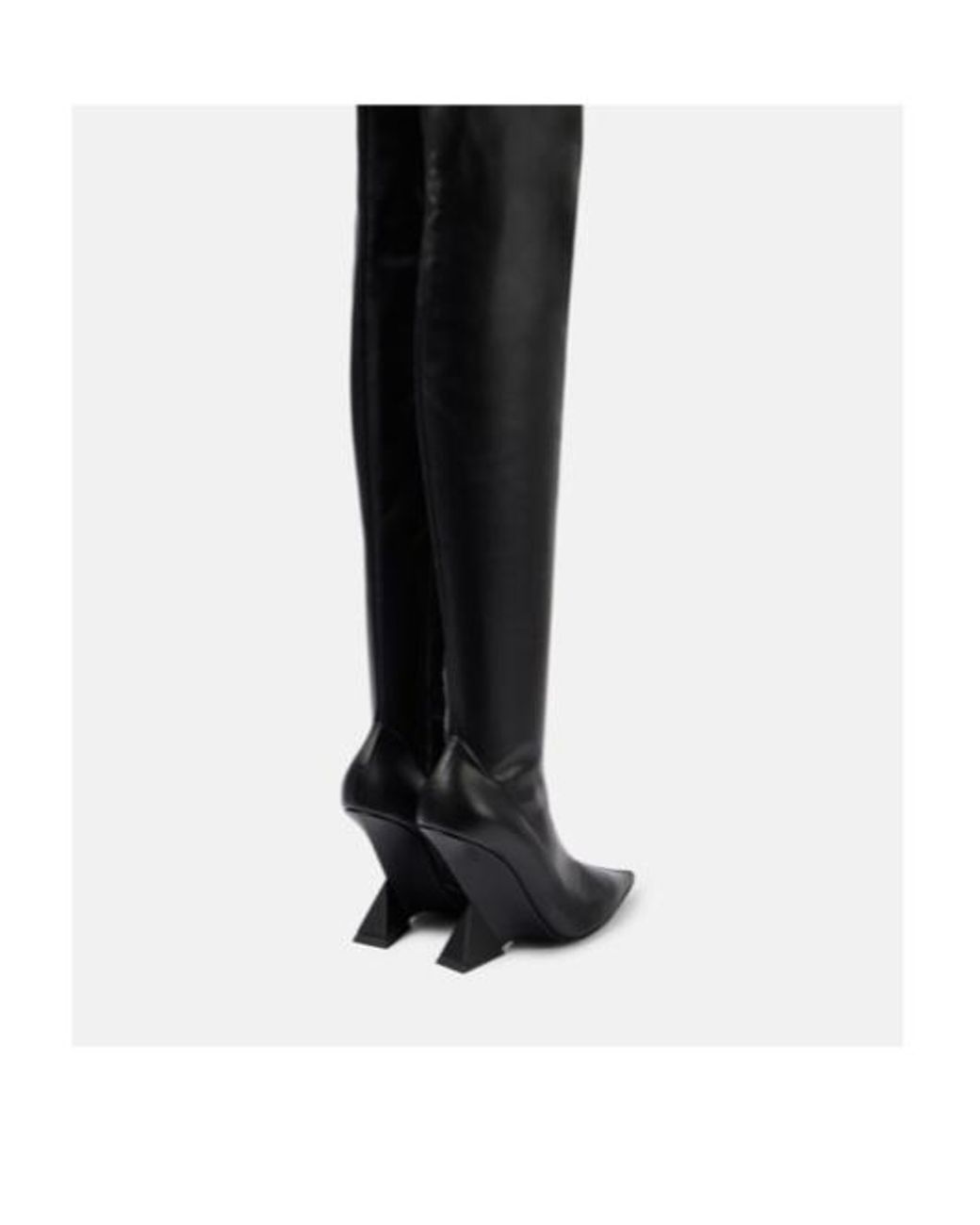 The Attico Black Faux-Leather Over-The-Knee Boots