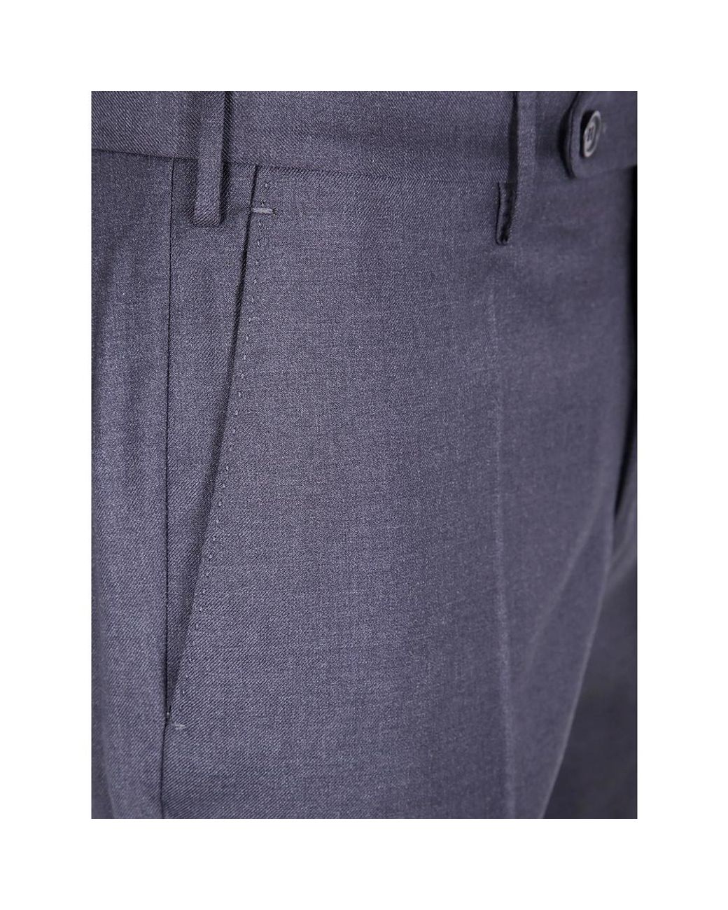 Incotex Blue Virgin Wool Pants for men