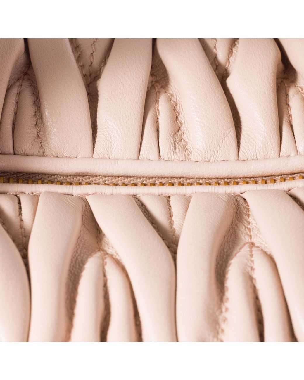 Miu Miu Pink Matelassé Zipped Pouch