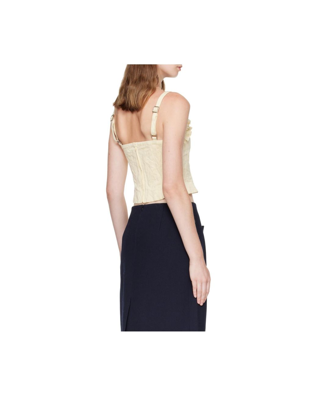 ShuShu/Tong Natural Ruffled Sleeveless Top