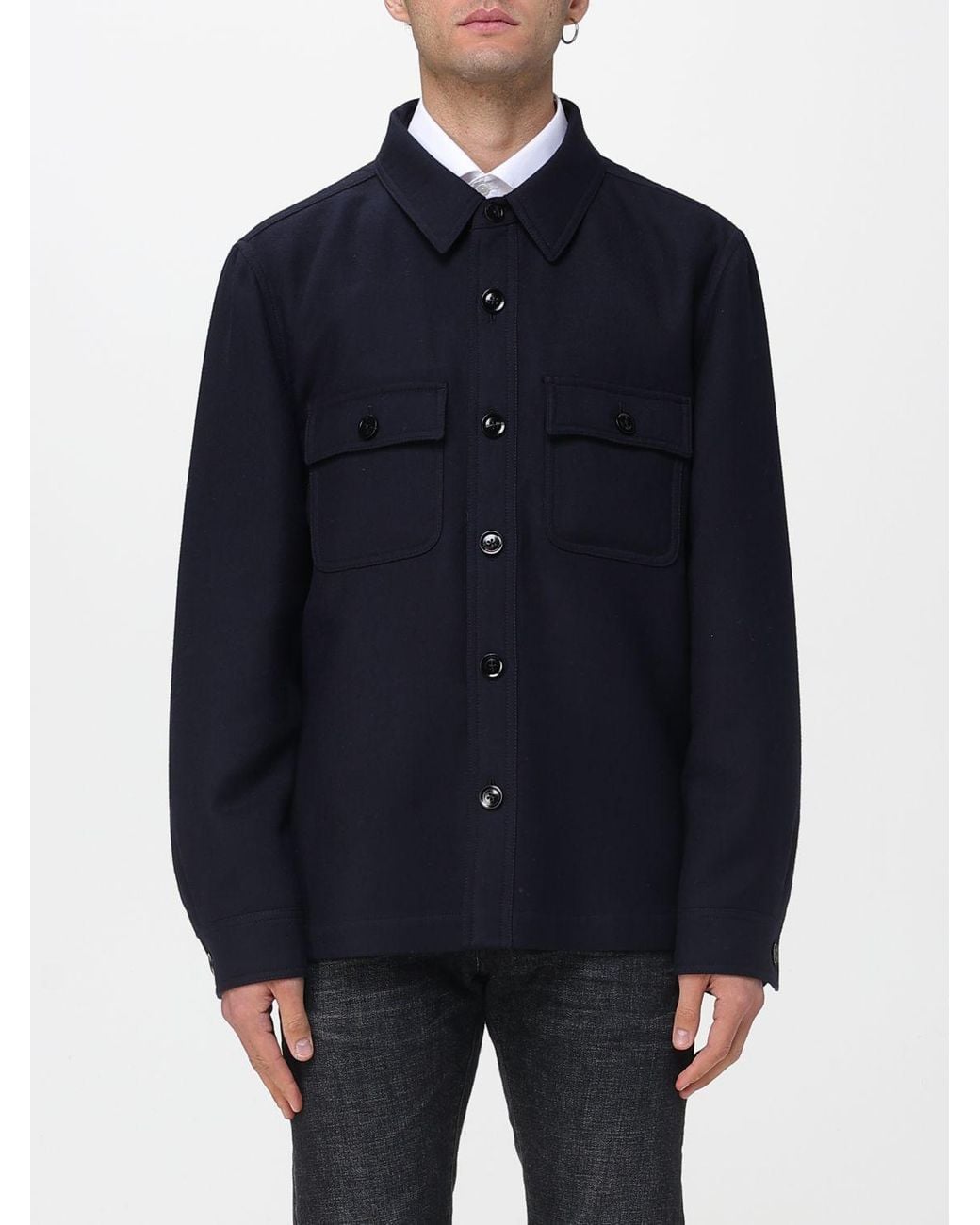 Tom Ford Blue Light Chest Pocket Overshirt for men