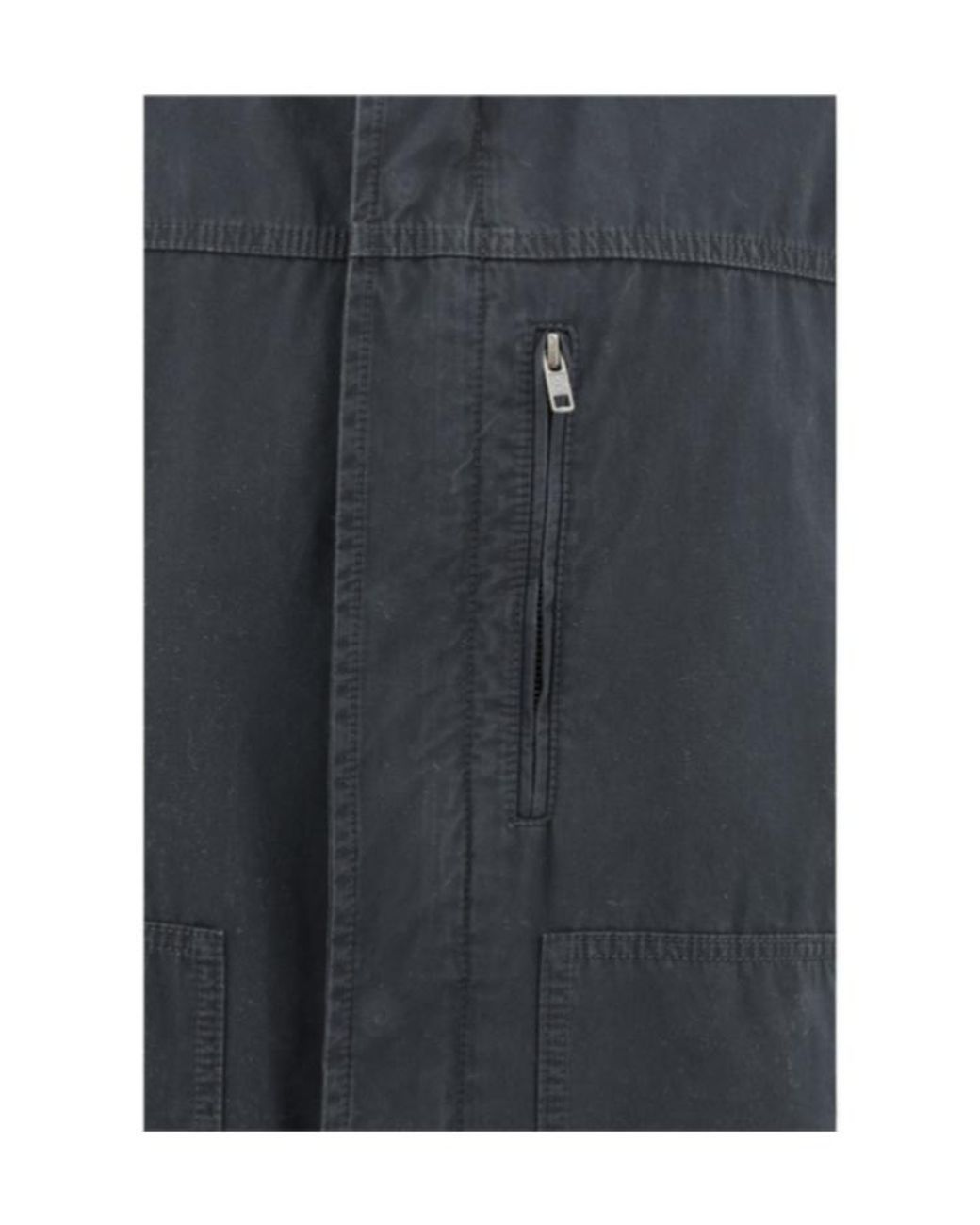 MM6 by Maison Margiela Blue Double Woven Zipped Vest for men