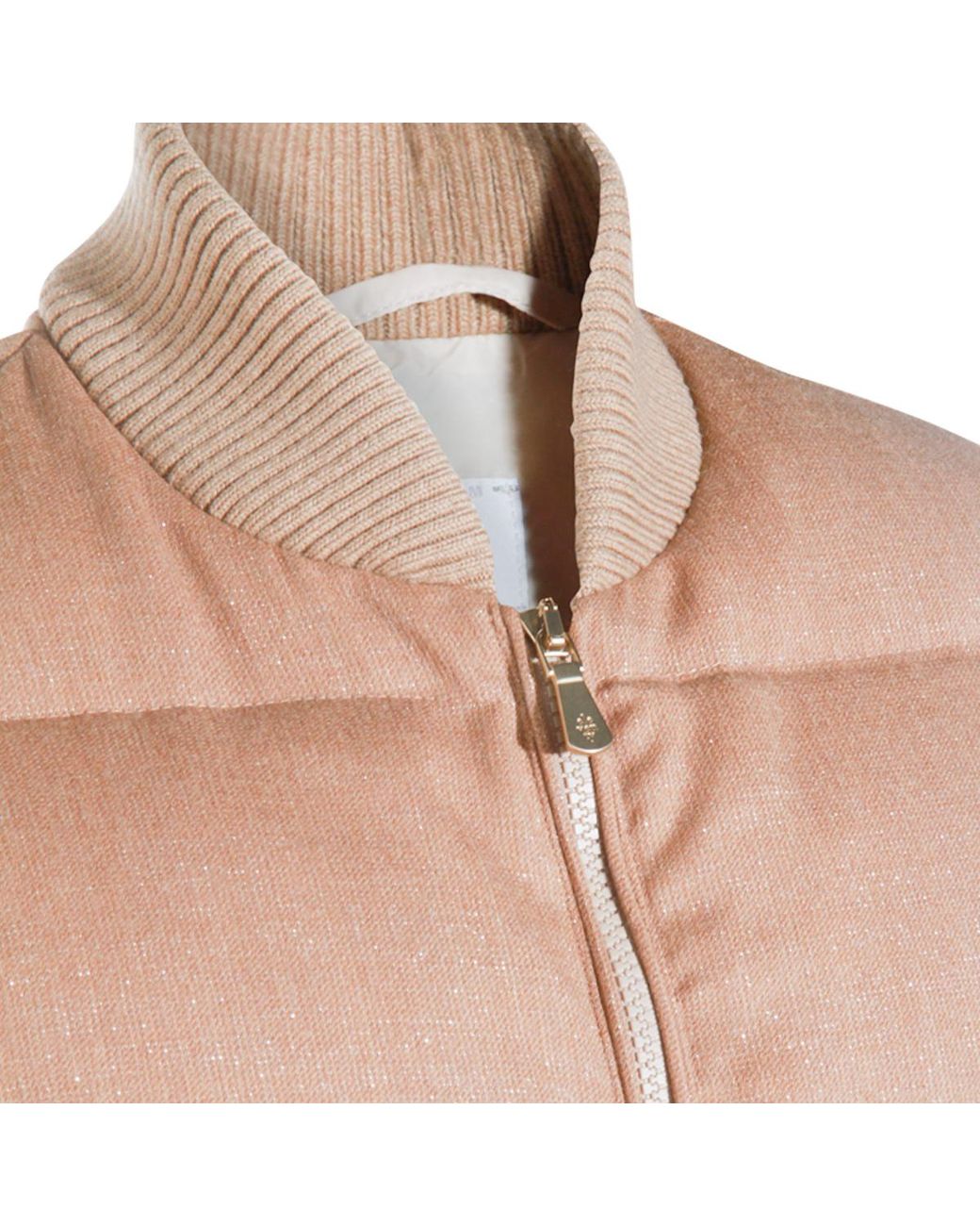Eleventy Natural Quilted Zipped Gilet