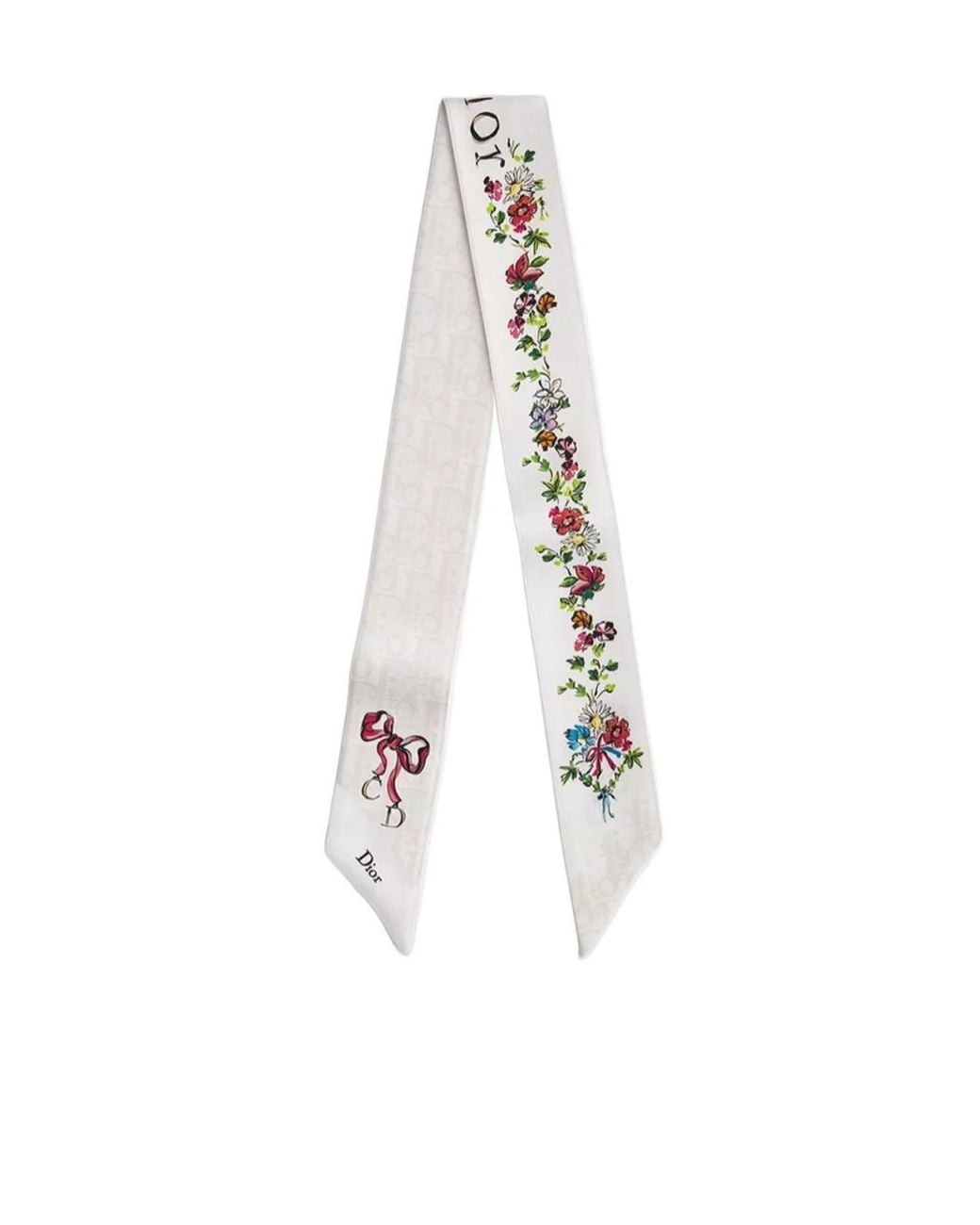 Dior White Iviera Arabesque Mitzah Scarf