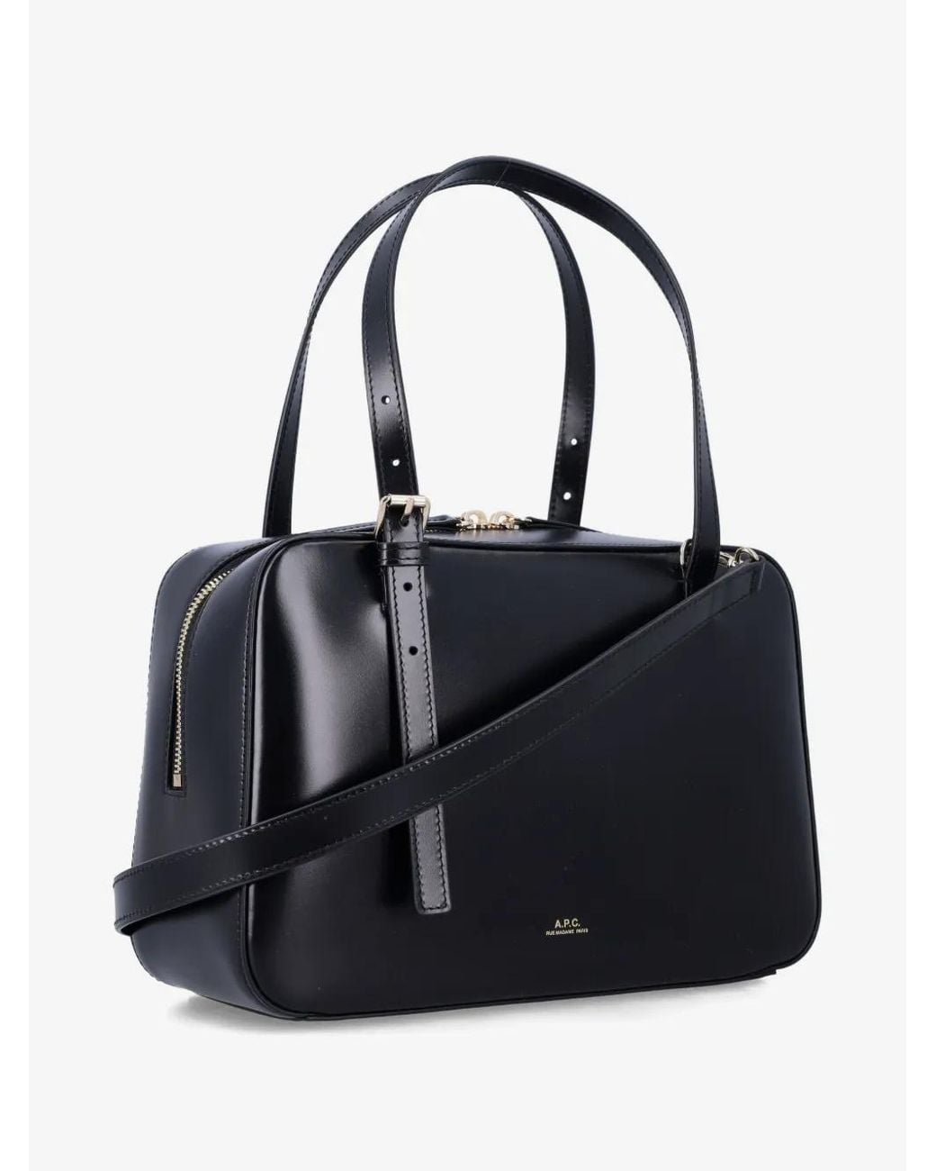 A.P.C. Black Virginie Box Tote Bag