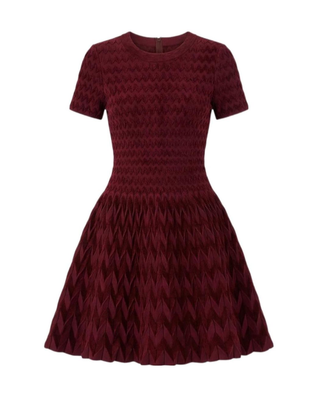 Alaïa Red Round Neck Midi Skirt