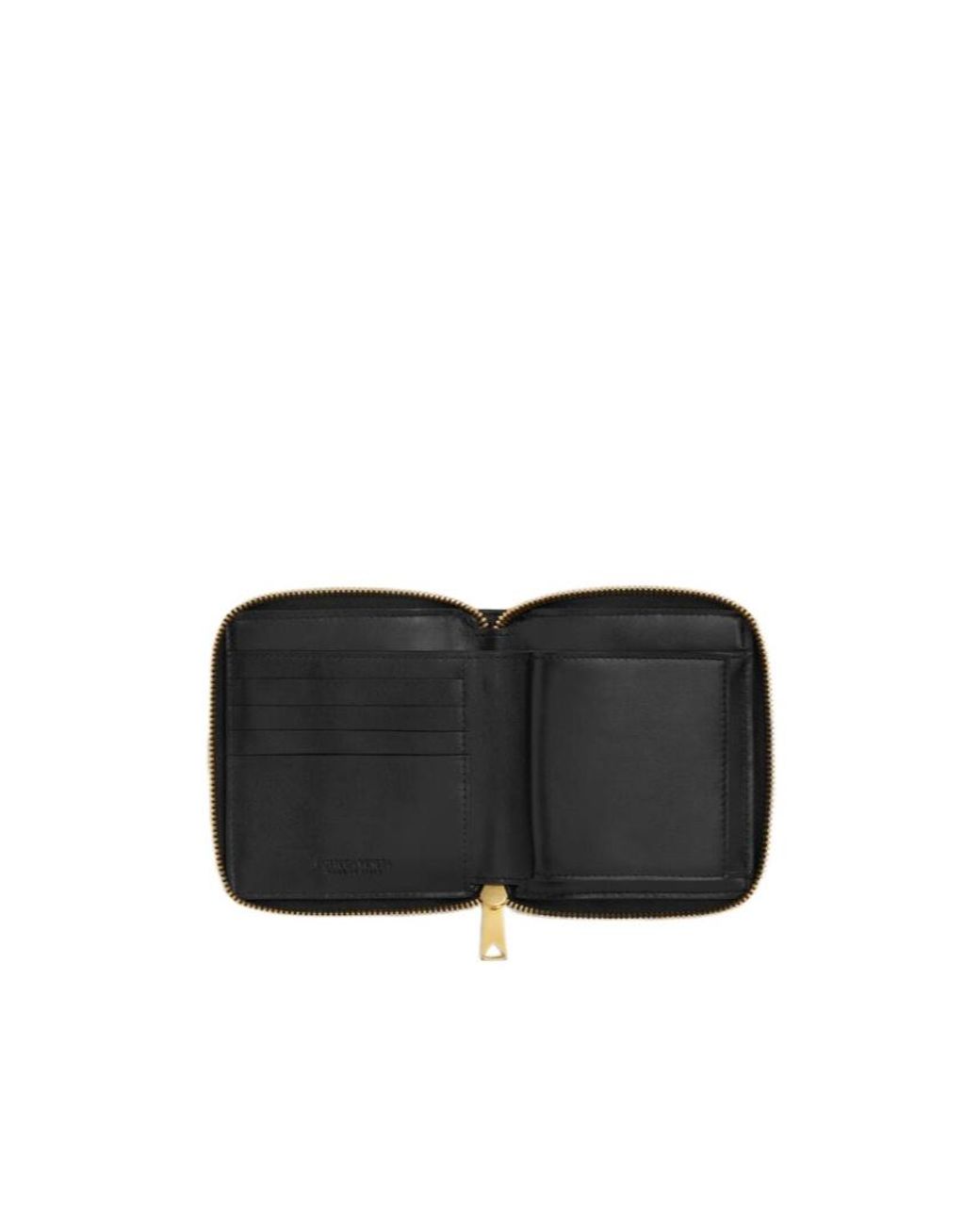 Bottega Veneta Black Small Cassette Compact Zip Around Wallet