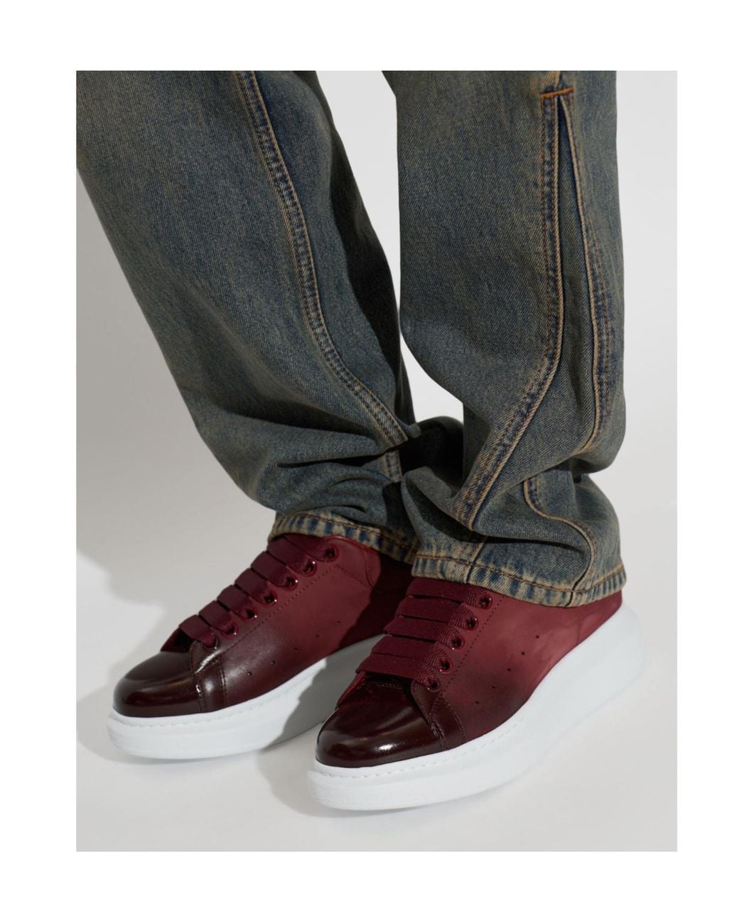 McQueen Red Oversized Low-Top Sneakers