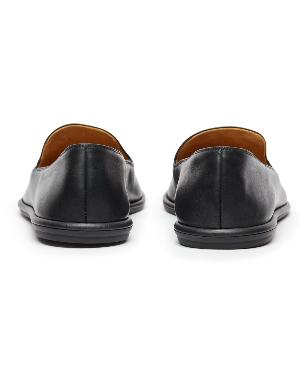 The Row Black Flat Loafers