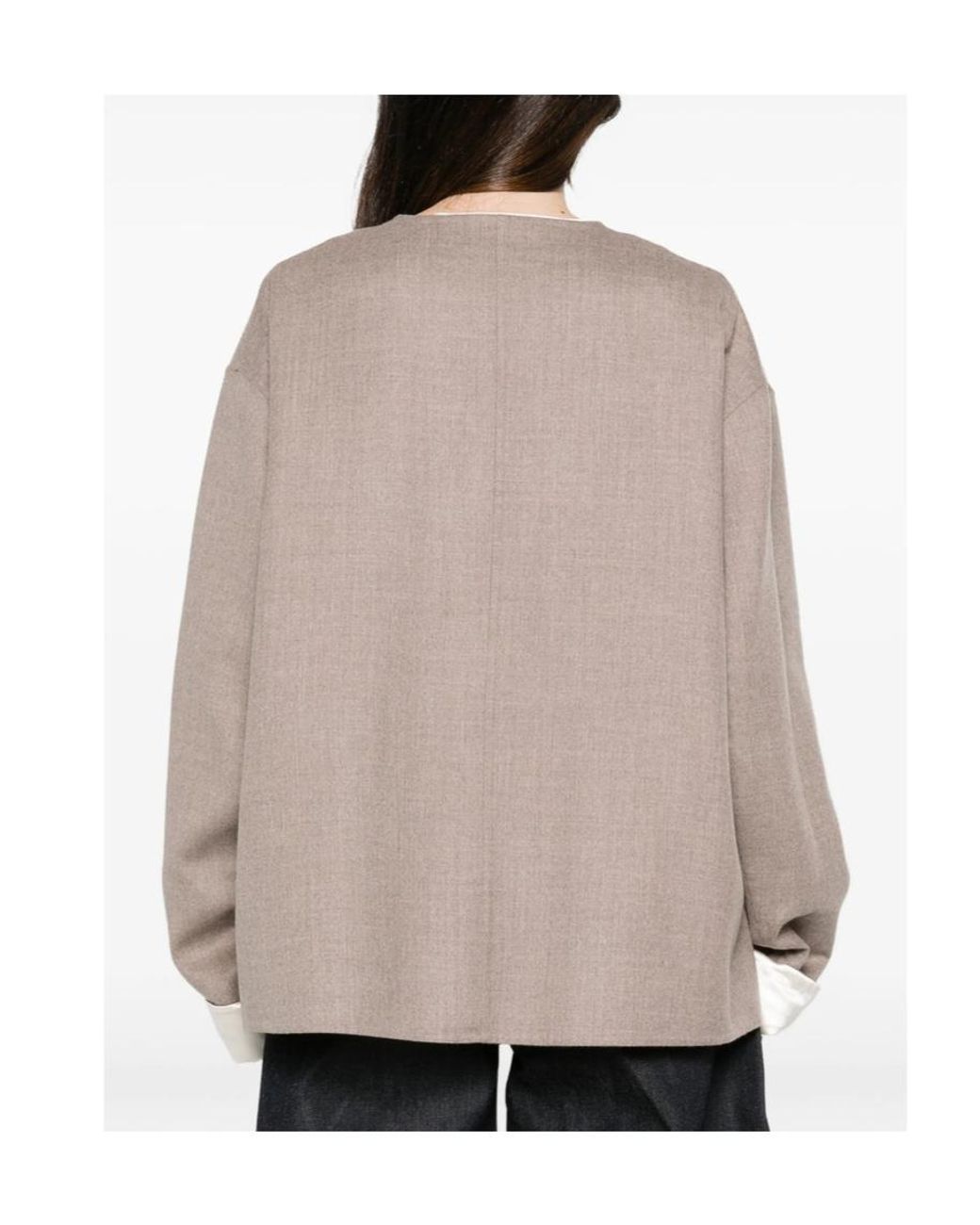 Carven Brown Blended-Fabric Top