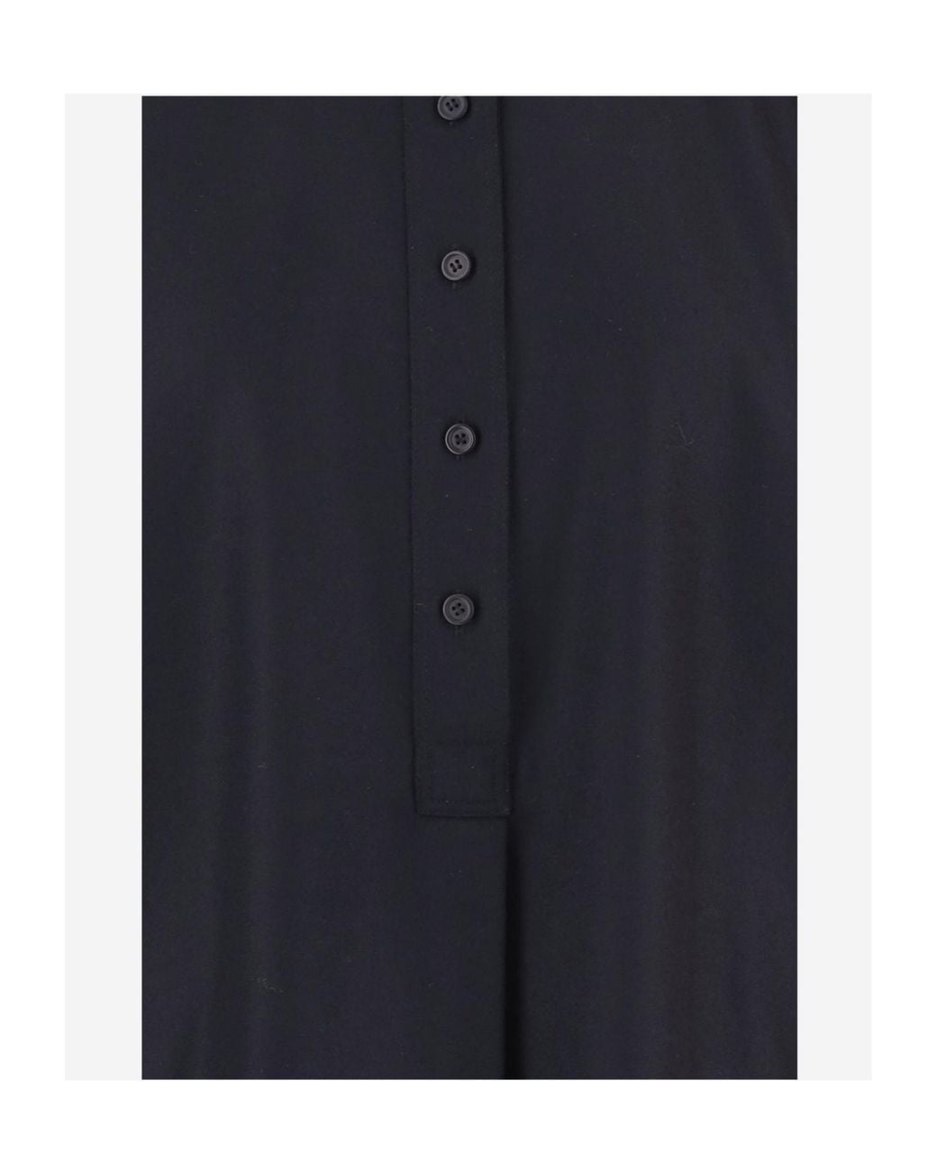 Carven Blue Half-Placket Mandarin Collar Sweater