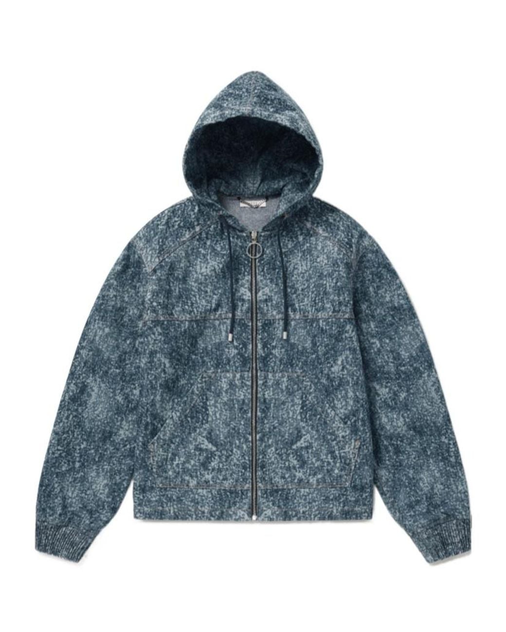 1989 STUDIO Blue Acid-Wash Denim Coat for men