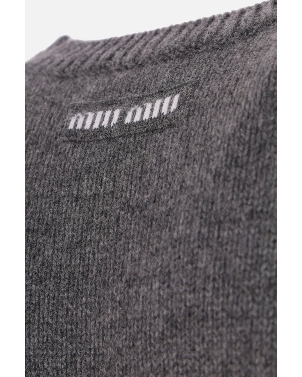 Miu Miu Gray Cashmere Sweater