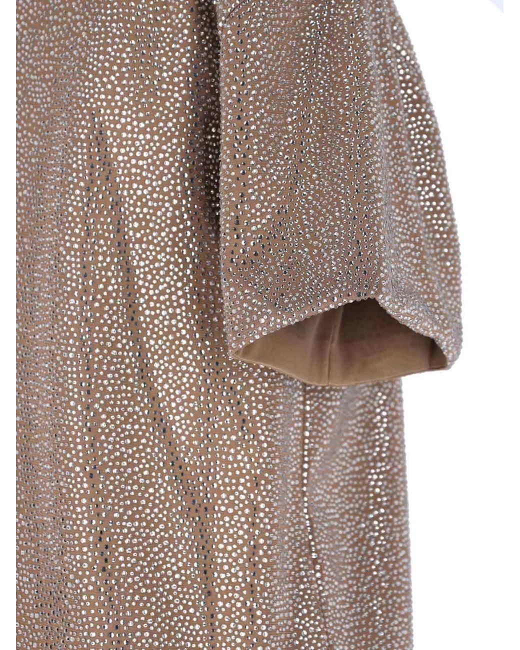 GIUSEPPE DI MORABITO Natural Studded Shift Dress