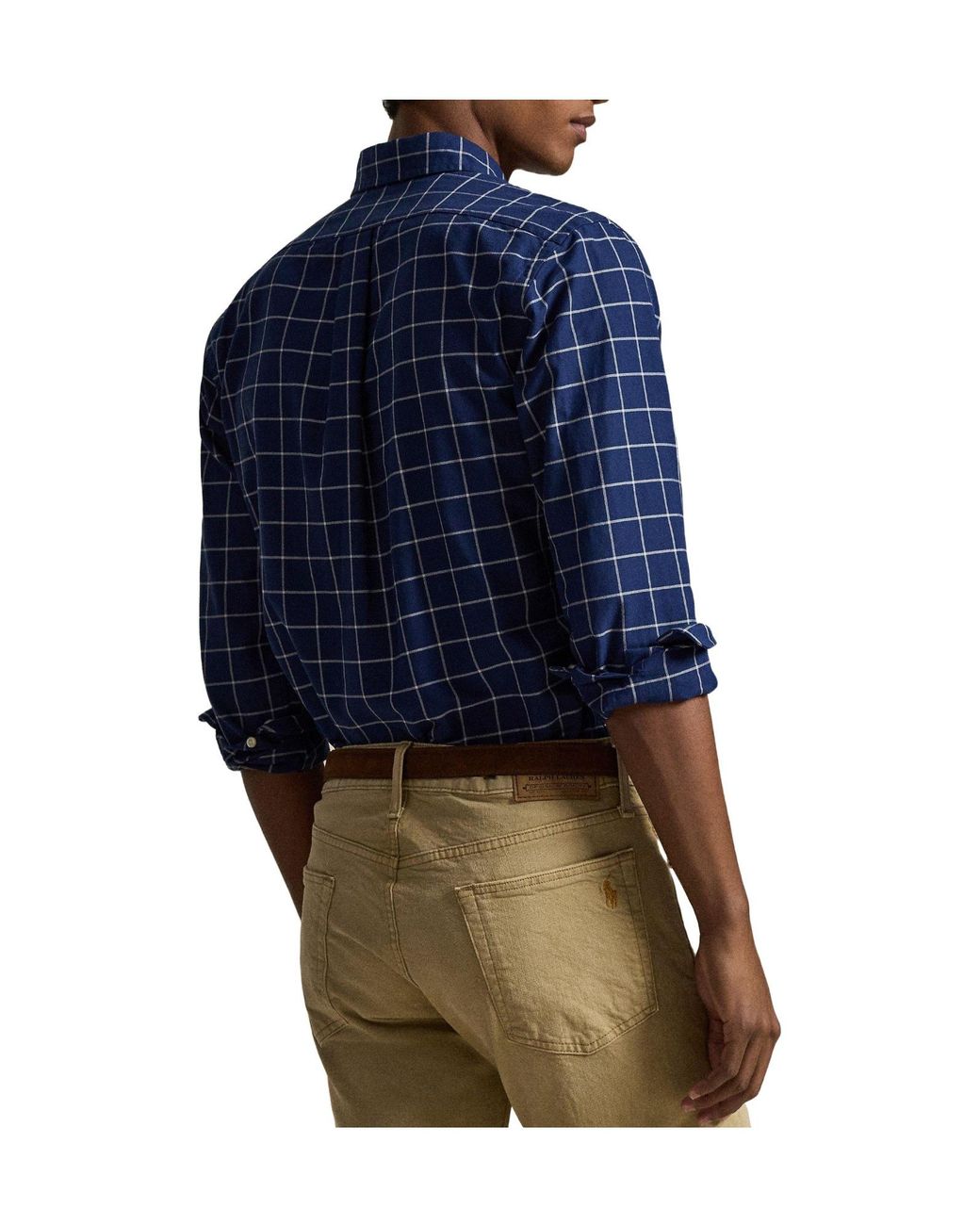 Polo Ralph Lauren Blue Check Buttondown Longsleeve Shirt for men
