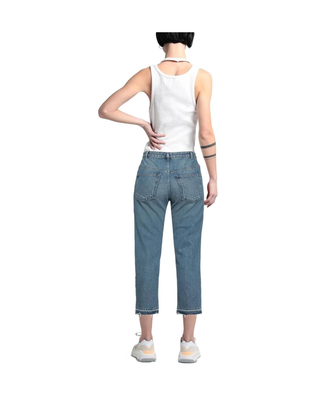 Isabel Marant Blue Solid Straight-Leg Pants
