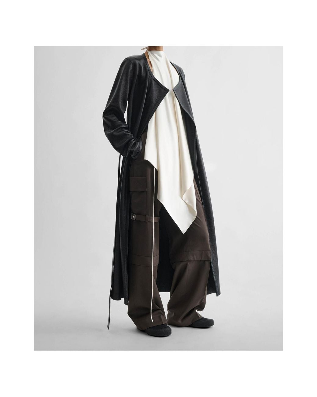 Phoebe Philo White Liquid Scarf Top