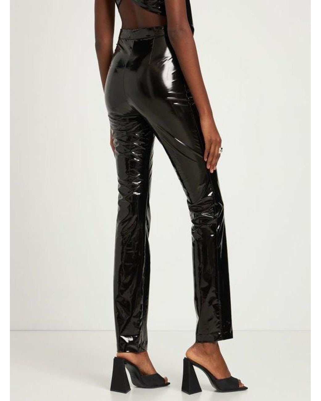 ROTATE BIRGER CHRISTENSEN Black Flared Casual Pants
