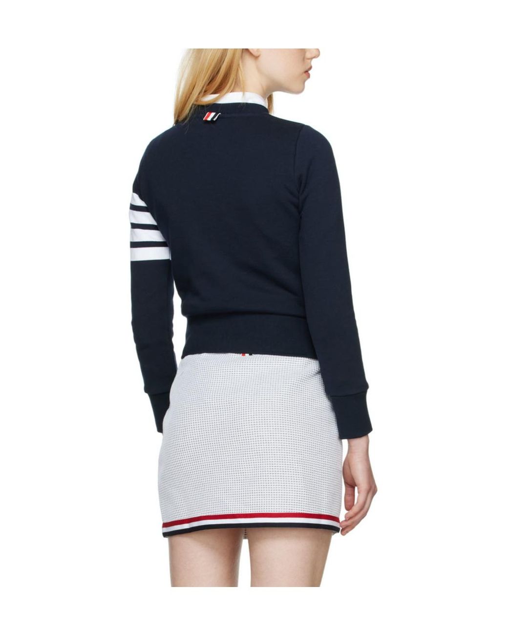 Thom Browne Blue Classic Loopback 4-Bar Sweatshirt