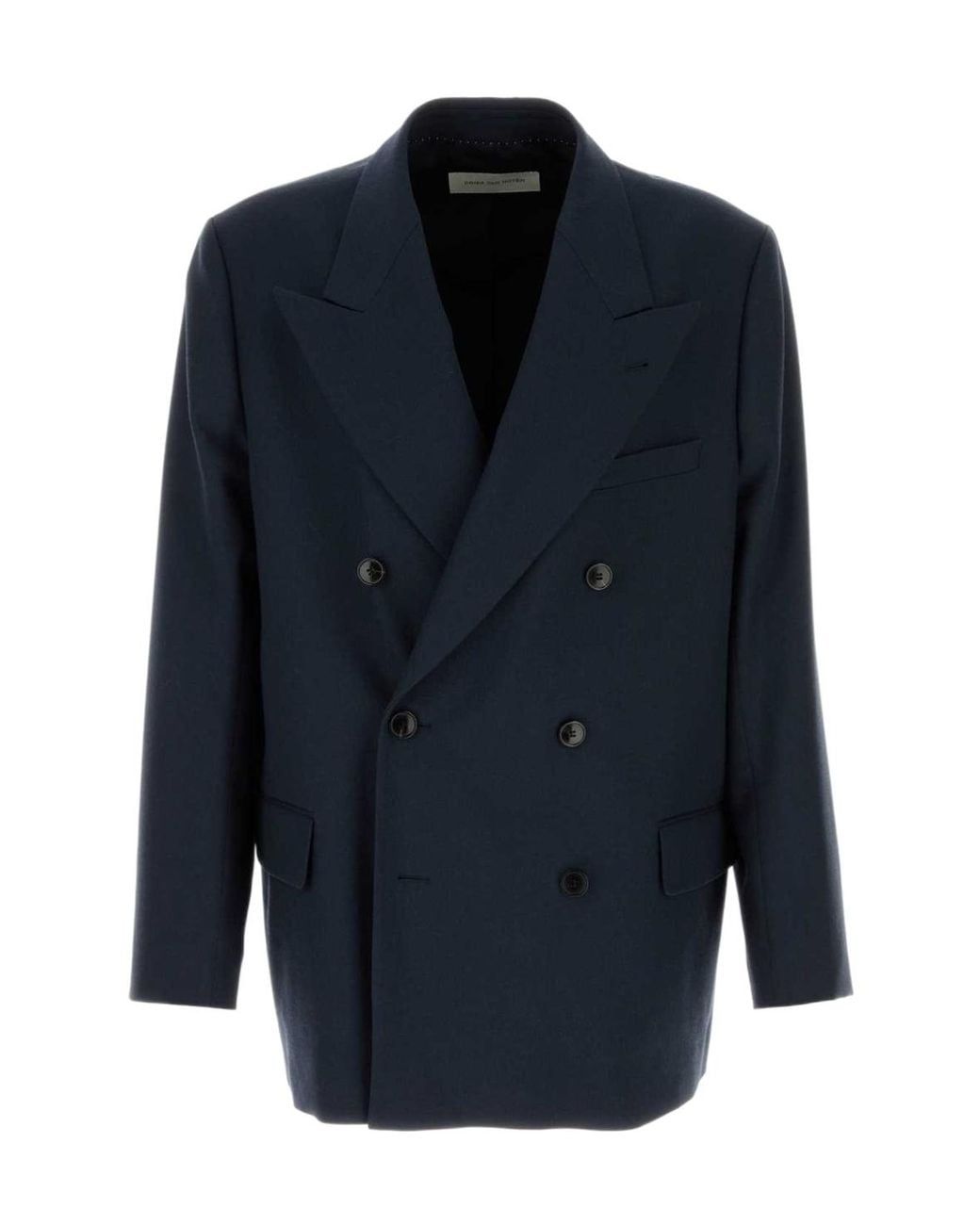 Dries Van Noten Blue Double Breasted Jacket for men