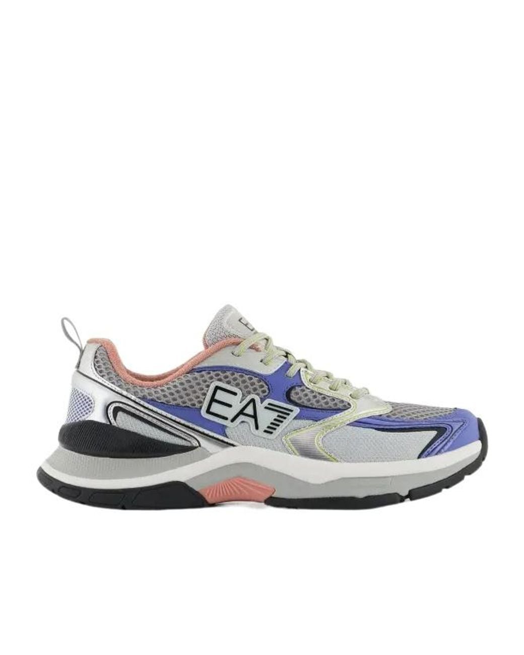 EA7 Blue Lace-Up Sneakers for men