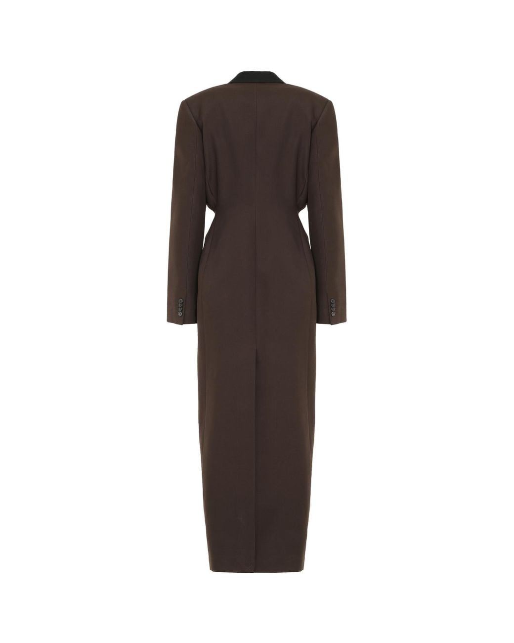 Khaite Black Bellow Single-Breasted Long Coat